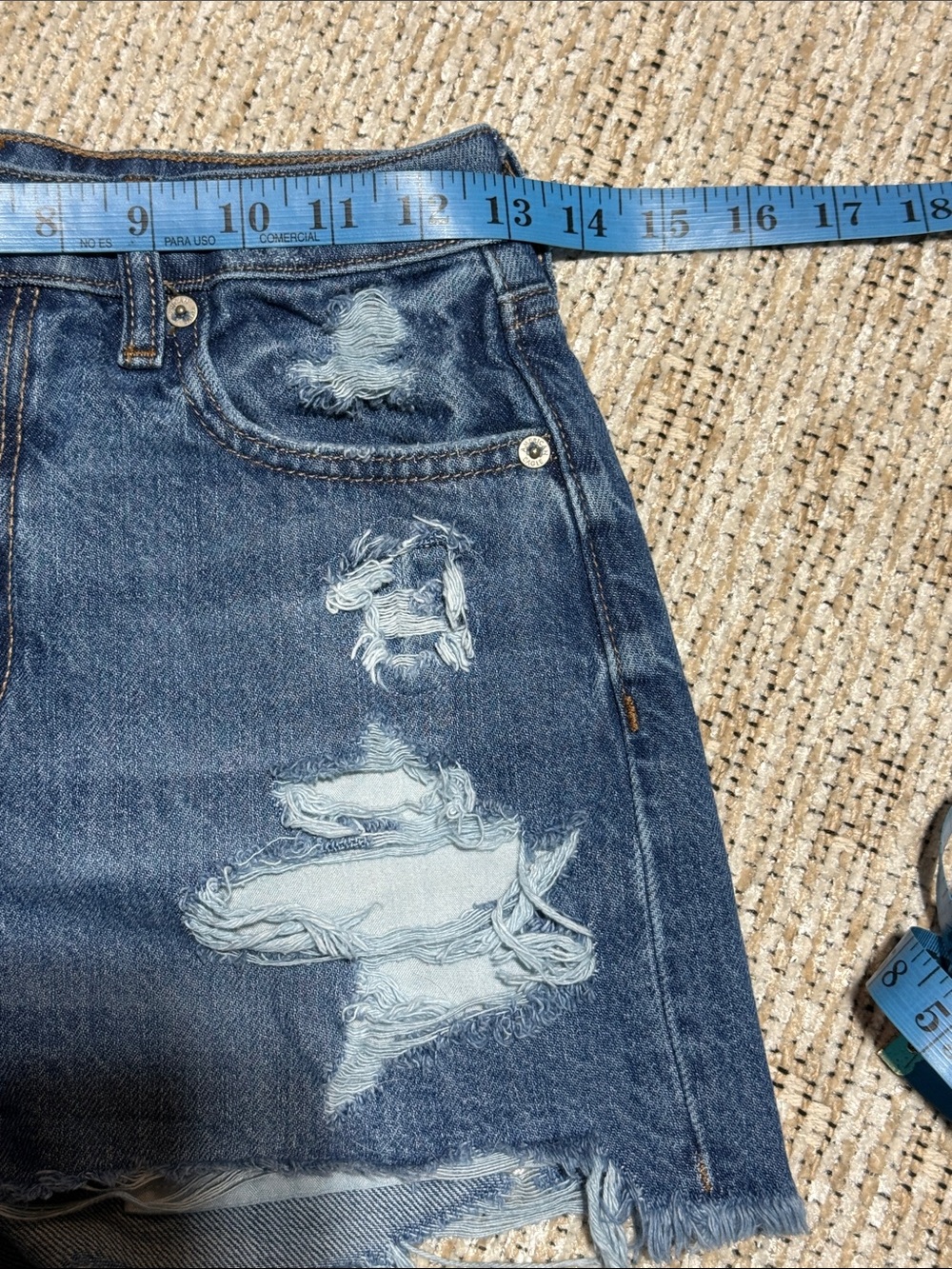 American Eagle Blue Jean Shorts. - Picture 4 of 15